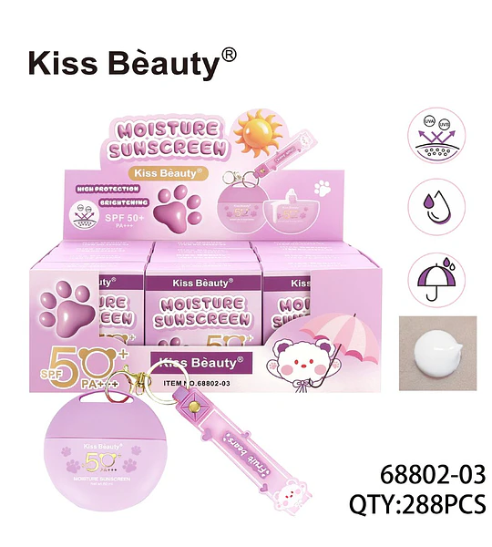 Protector Solar Hidratante SPF 50+ PA++++ Kiss Bèauty con Alta Protección