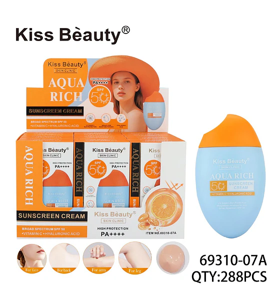 Protector Solar Kiss Beauty Aqua Rich SPF 50 PA++++