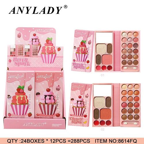Paleta de Maquillaje Multifuncional ANYLADY Berry Spark y Cherry Bliss - Chuys Beautys | Chuy's Beautys