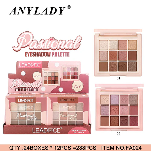 LEADFACE Passional Paleta de Sombras de Ojos de 12 Tonos - Chuys Beautys | Chuy's Beautys