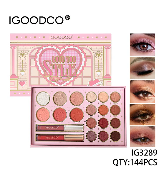 Paleta de Maquillaje Completa IGOODCO® con Sombras, Rubores y Labiales "Love You Still"