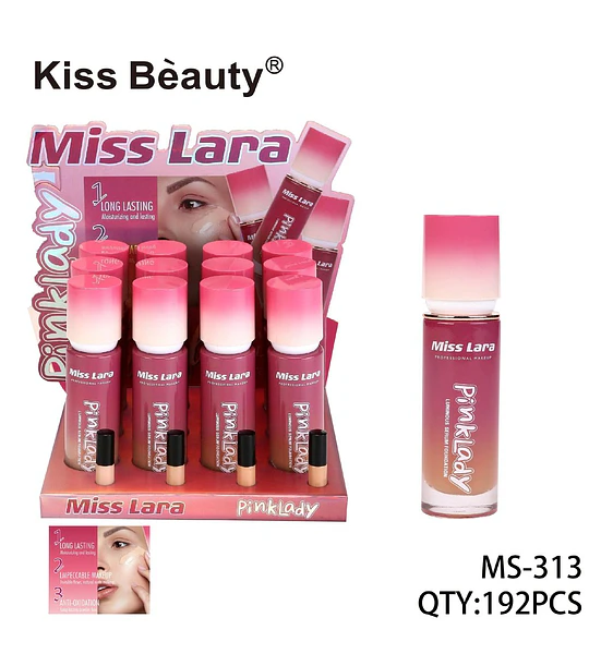 Base de Maquillaje Sérum Luminosa Miss Lara Pinklady Larga Duración