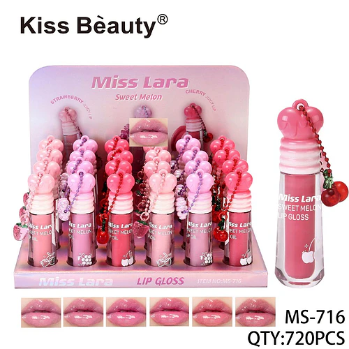 Brillo Labial Hidratante Kiss Beauty Miss Lara Sweet Melon - Chuys Beautys | Chuy's Beautys