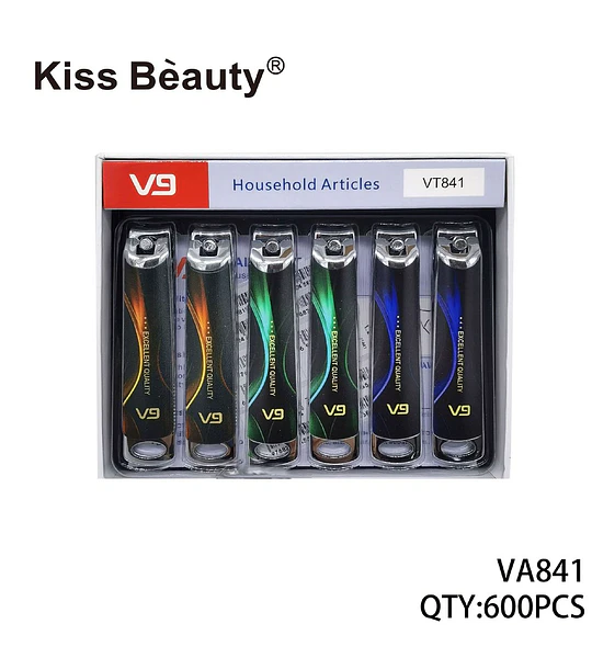 Set de 6 Cortaúñas de Calidad Superior Kiss Beauty V9 con Diseño Moderno