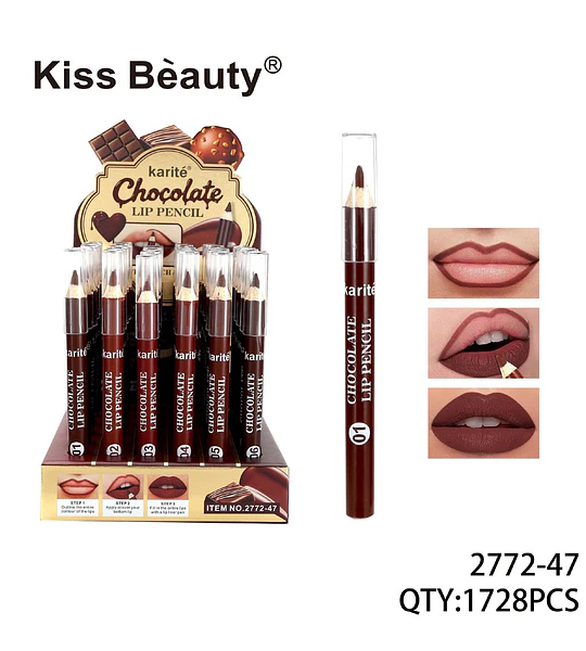 Delineador de Labios Tono Chocolate Karité Kiss Beauty