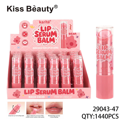 Bálsamo Labial Serum Hidratante Karité Kiss Beauty con Color Mágico - Chuys Beautys | Chuy's Beautys
