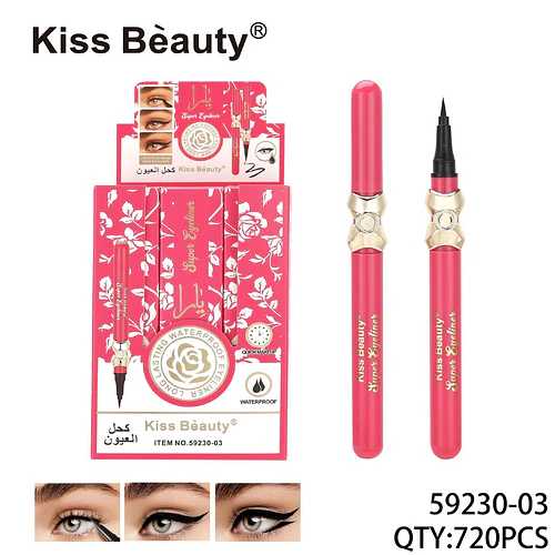 Delineador Líquido Super Duración y Resistente al Agua Kiss Beauty - Chuys Beautys | Chuy's Beautys