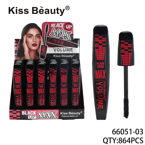 Máscara de Pestañas Kiss Bèauty Black Up Max Volume Negra - Chuys Beautys | Chuy's Beautys