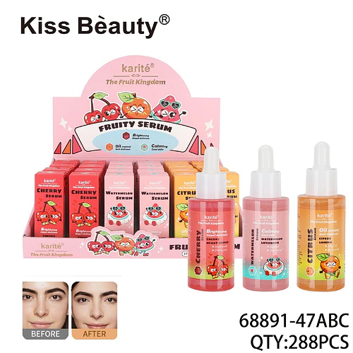 Kiss Beauty Karité Sérum Facial Frutal Iluminador y Control de Grasa - Chuys Beautys | Chuy's Beautys