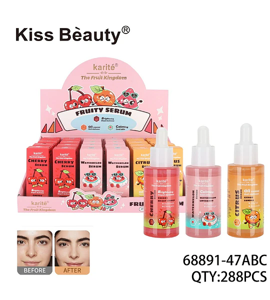 Kiss Beauty Karité Sérum Facial Frutal Iluminador y Control de Grasa