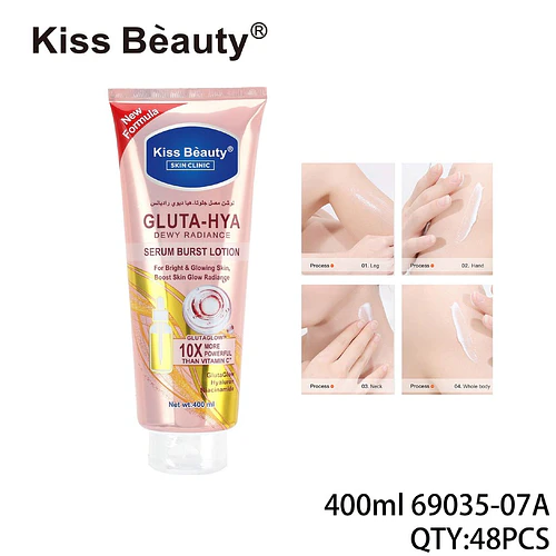 Loción Corporal Serum Kiss Beauty Gluta-Hya Dewy Radiance para Piel Luminosa - Chuys Beautys | Chuy's Beautys