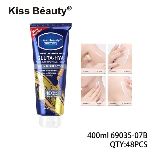Kiss Beauty Gluta-Hya Serum Burst Lotion Reparador Radiante Noche - Chuys Beautys | Chuy's Beautys