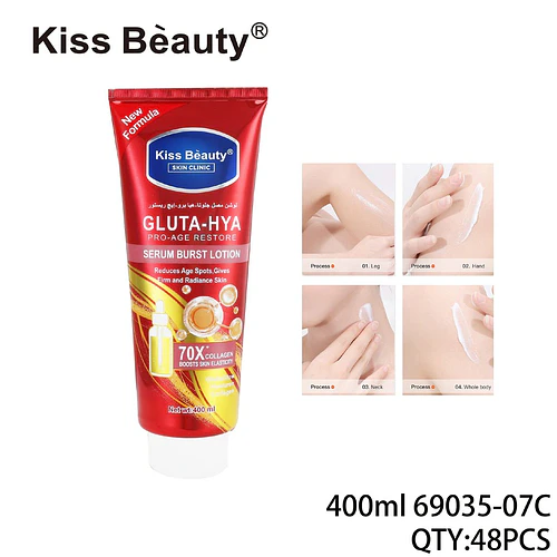 Kiss Bèauty Gluta-Hya Serum Burst Lotion Pro-Age Restore con Colágeno - Chuys Beautys | Chuy's Beautys