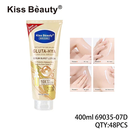 Serum Burst Lotion Corporal Flawless Bright Gluta-Hya Kiss Beauty con Protección UV - Chuys Beautys | Chuy's Beautys