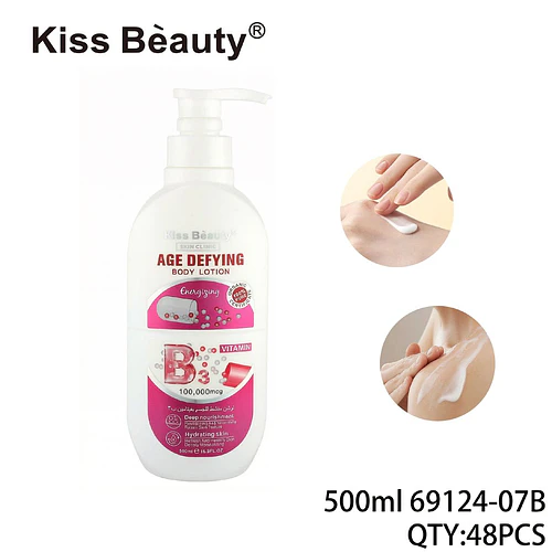 Loción Corporal Antiedad Energizante con Vitamina B3 Kiss Beauty - Chuys Beautys | Chuy's Beautys