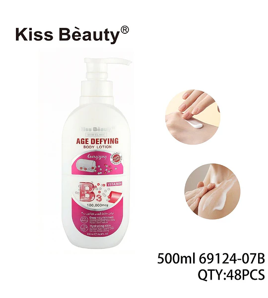 Loción Corporal Antiedad Energizante con Vitamina B3 Kiss Beauty