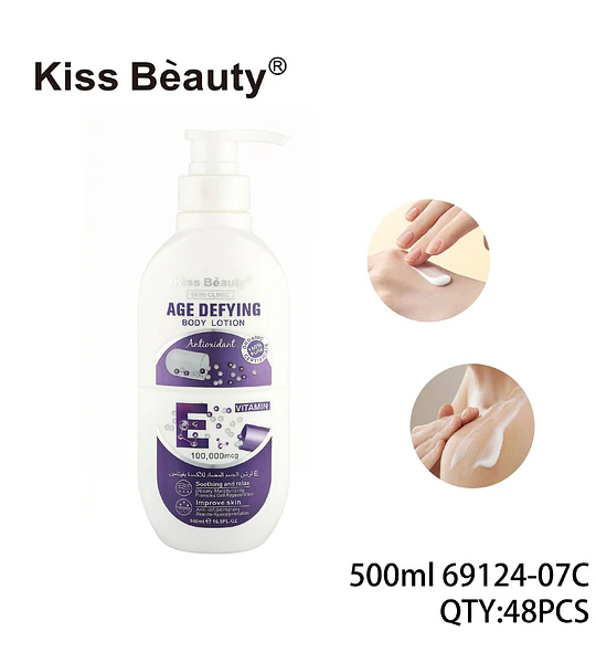 Loción Corporal Antiedad con Vitamina E y Antioxidantes Kiss Beauty