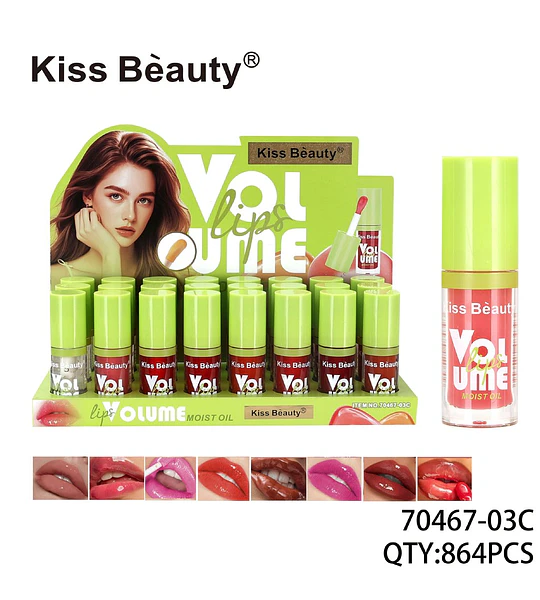 Brillo Labial Voluminizador con Aceite Hidratante Kiss Bèauty