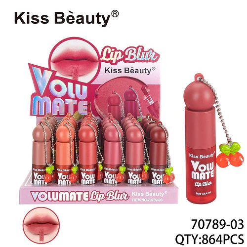 Tinte Labial Volumate Lip Blur Kiss Bèauty con Charm Cereza - Chuys Beautys | Chuy's Beautys