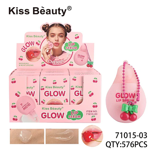 Kiss Bèauty Glow Lip Serum Reparador e Hidratante Sabor Cereza - Chuys Beautys | Chuy's Beautys