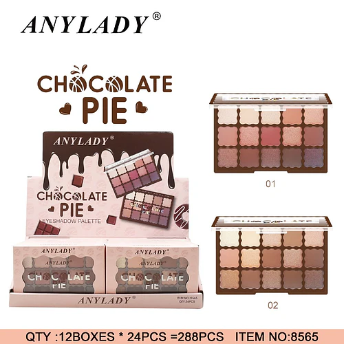 Paleta de Sombras de Ojos AnyLady Chocolate Pie con 16 Tonos - Chuys Beautys | Chuy's Beautys
