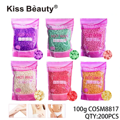 Cera Depilatoria Caliente en Perlas Kiss Bèauty 500g Surtido de Colores - Chuys Beautys | Chuy's Beautys