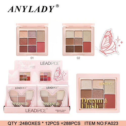 Paleta de Sombras y Rubor LEADFACE Dream Flush con 8 Tonos Versátiles - Chuys Beautys | Chuy's Beautys