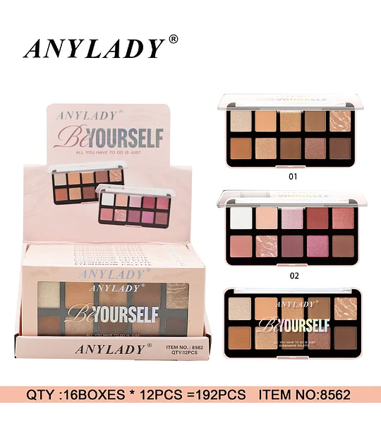 Paleta de Sombras de Ojos ANYLADY Be Yourself con 10 Tonos Versátiles
