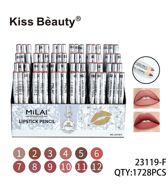 Lápiz labial delineador MiLAI Cosmetics de larga duración y a prueba de agua