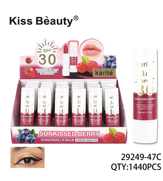 Bálsamo Labial Protector Solar SPF 30 Sunkissed Berry Kiss Beauty