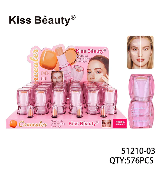 Concealer en Barra Kiss Beauty de Larga Duración y Cobertura Impecable