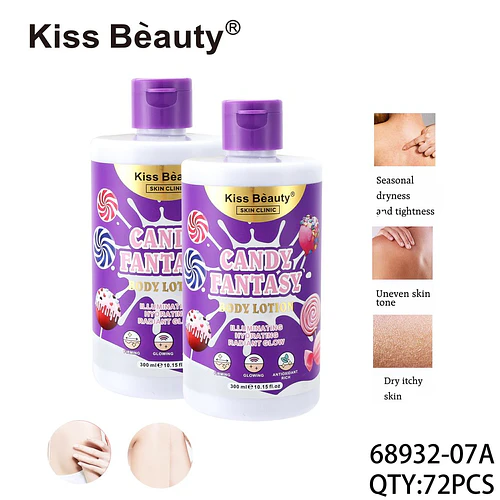 Loción corporal hidratante iluminadora Kiss Beauty Candy Fantasy - Chuys Beautys | Chuy's Beautys