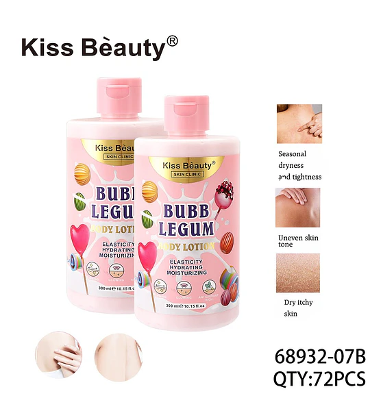 Kiss Beauty Loción Corporal Bubble Legum Hidratante y Elasticidad