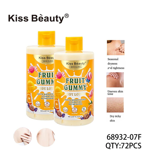Loción Corporal Aclarante Hidratante Refrescante Kiss Beauty Fruit Gummy