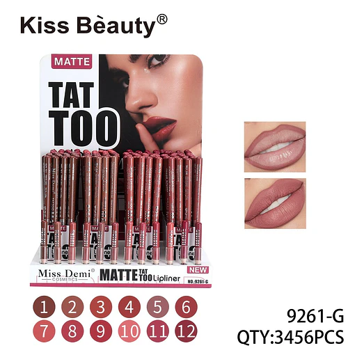 Delineador de Labios Matte Tattoo Kiss Beauty Miss Demi - Chuys Beautys | Chuy's Beautys