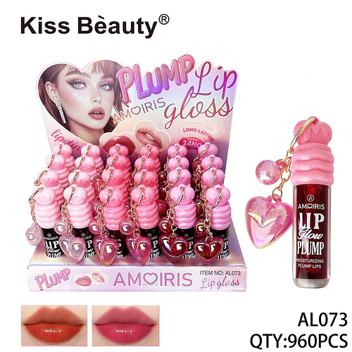 Brillo Labial Plumping Hidratante Kiss Beauty AMOIRIS con Charm Corazón - Chuys Beautys | Chuy's Beautys