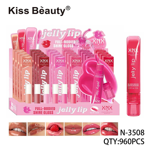 Brillo labial efecto gel Kiss Beauty XNX Full-Bodied Shine Gloss - Chuys Beautys | Chuy's Beautys