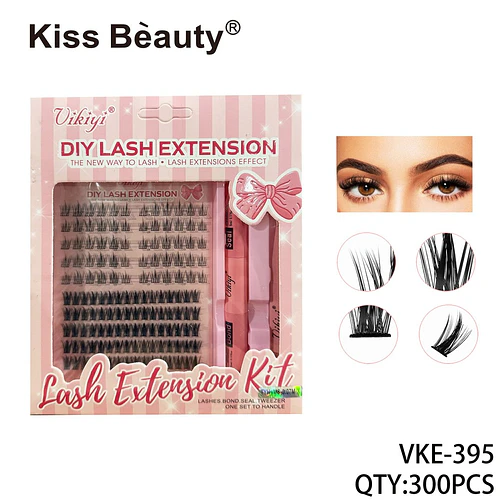 Kit de Extensiones de Pestañas DIY con Adhesivo y Sellador Kiss Bèauty - Chuys Beautys | Chuy's Beautys