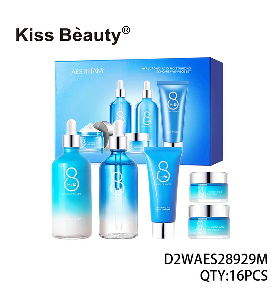 Set de Skincare Hidratante con Ácido Hialurónico Kiss Beauty Aesthtany