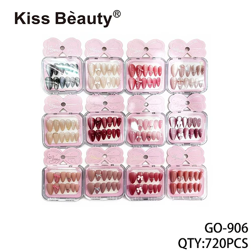 Uñas postizas almendradas variadas Kiss Bèauty GO-906 - Chuys Beautys | Chuy's Beautys