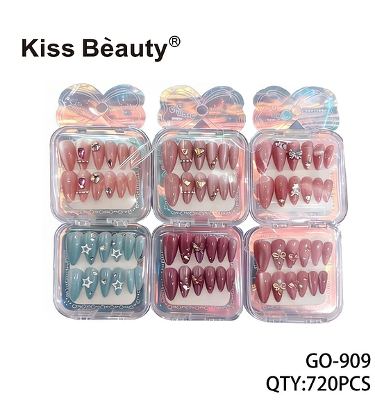 Uñas Postizas Decoradas Variadas Kiss Bèauty GO-909