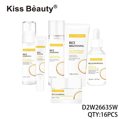 Set de Skincare Facial Aesthtany con Extracto de Arroz Kiss Beauty - Chuys Beautys | Chuy's Beautys