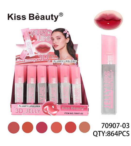 Brillo Labial Plumpy 3D Jelly Super Shiny Kiss Beauty