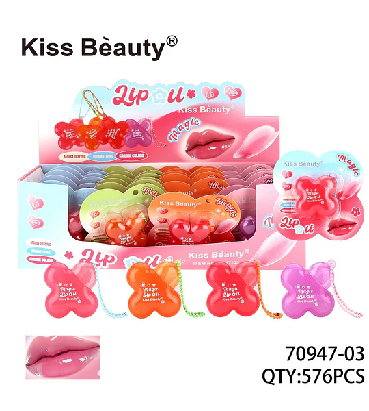 Kiss Beauty Magic Lip Oil Hidratante y Brillo Labial con Cambio de Color