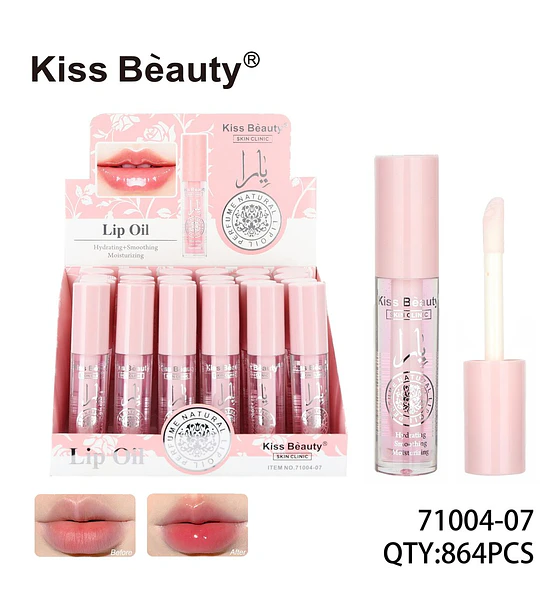 Aceite Labial Hidratante y Suavizante Kiss Beauty Skin Clinic Natural