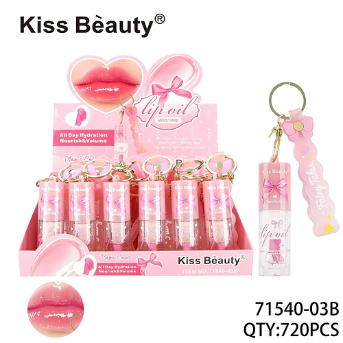Aceite Labial Hidratante Kiss Bèauty 'Magic Color' con Llavero - Chuys Beautys | Chuy's Beautys