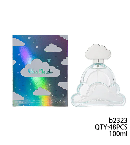 Eau de Parfum Blue Clouds con diseño de botella en forma de nube