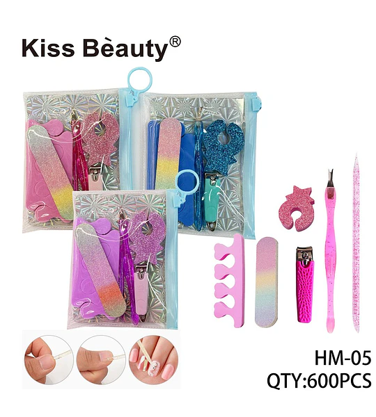 Kit Completo de Manicure y Pedicure Portátil Kiss Bèauty