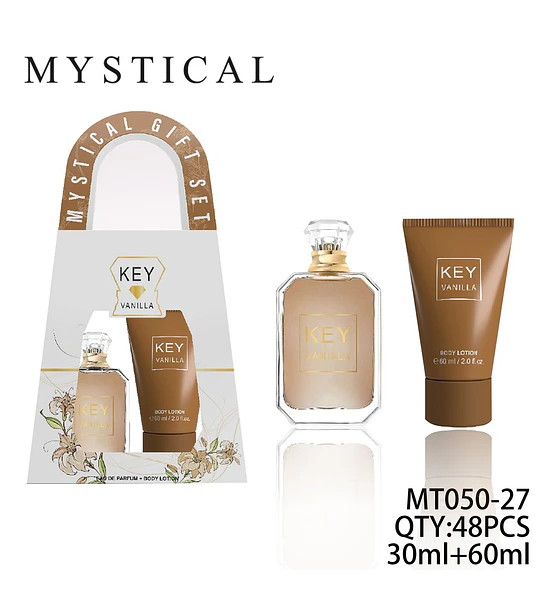 Set de fragancia y loción corporal Mystical Key Vanilla 30ml + 60ml