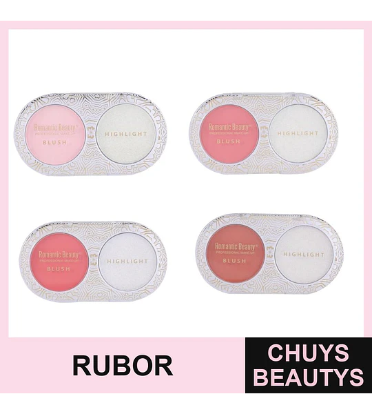 Duo Rubor e Iluminador Satin-Matte Romantic Beauty